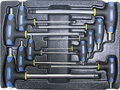 Набор Т-образных шестгранных ключей с пластиковой рукояткой 10пр. в ложементе в Кандапоге